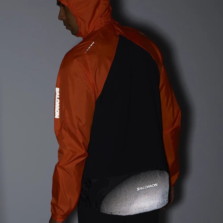 Orange Salomon Bonatti Cross Men's Windbreaker | IE HI9184